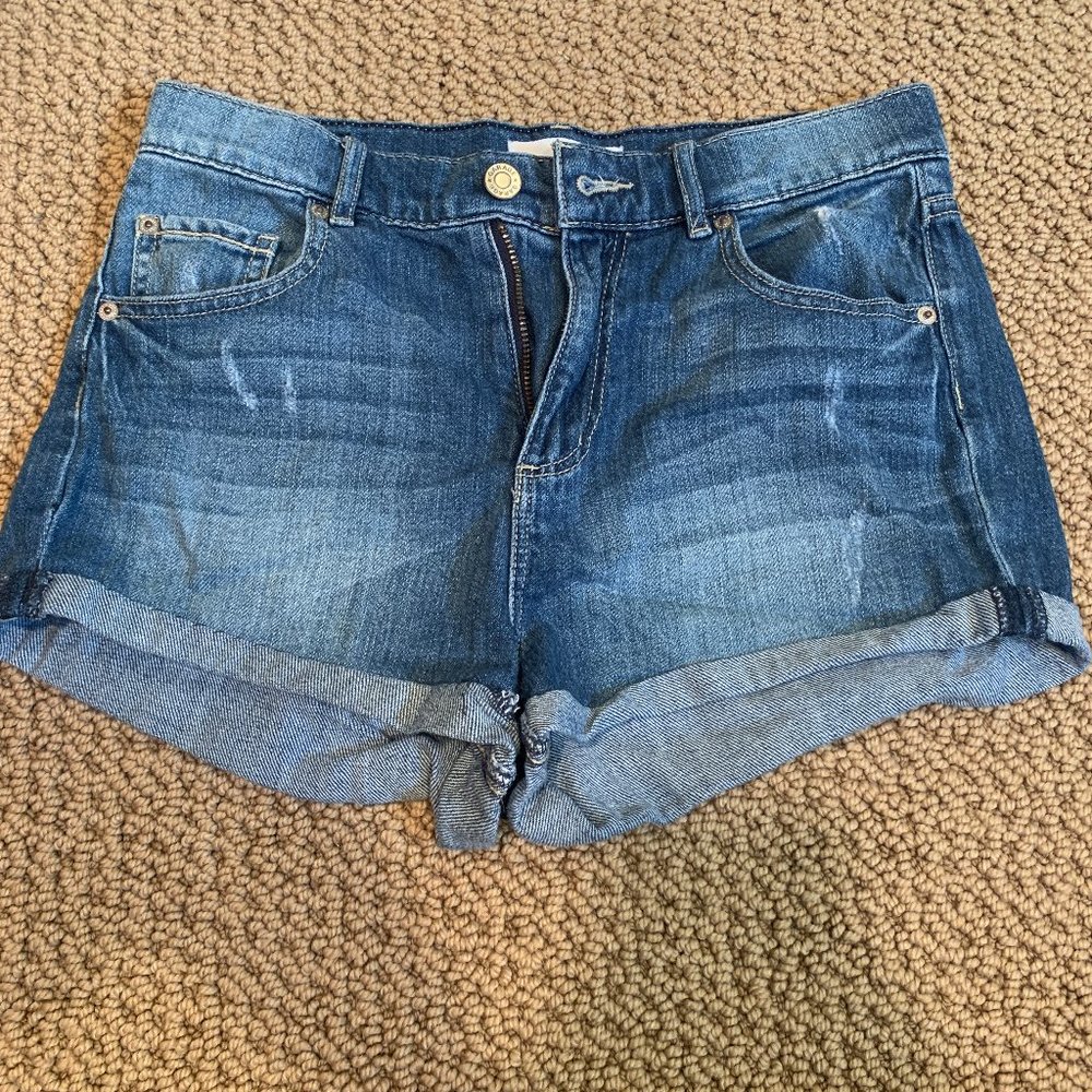 High-waisted Denim Shorts